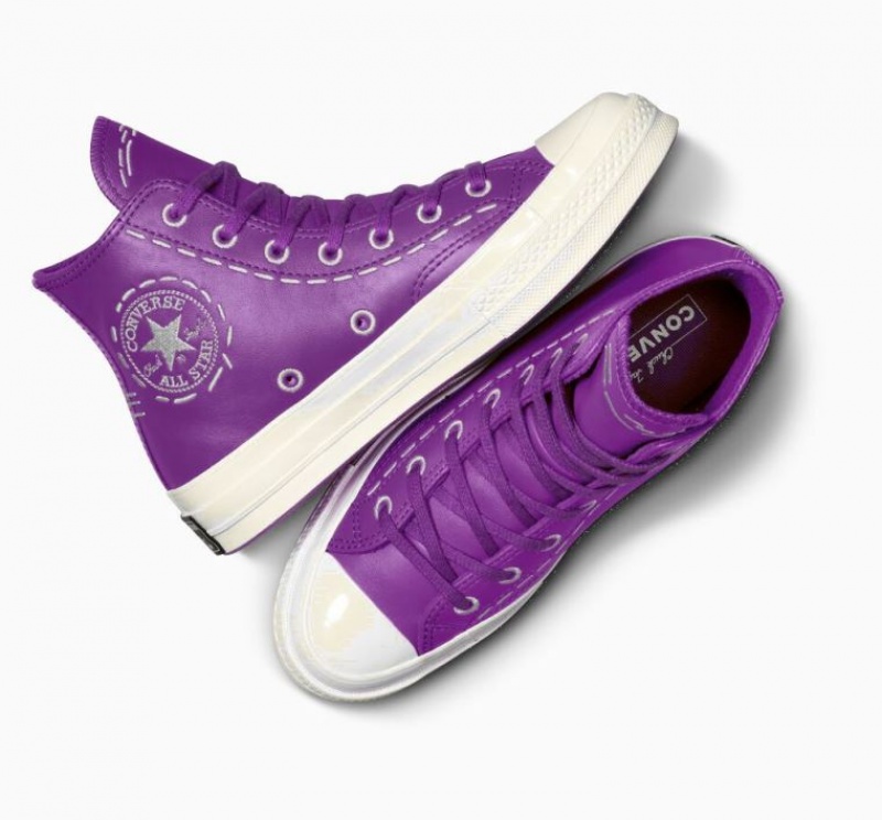 Női Converse Chuck 70 Bold Stitch Magasszárú Tornacipő Lila | HUNGARY MRV8GX