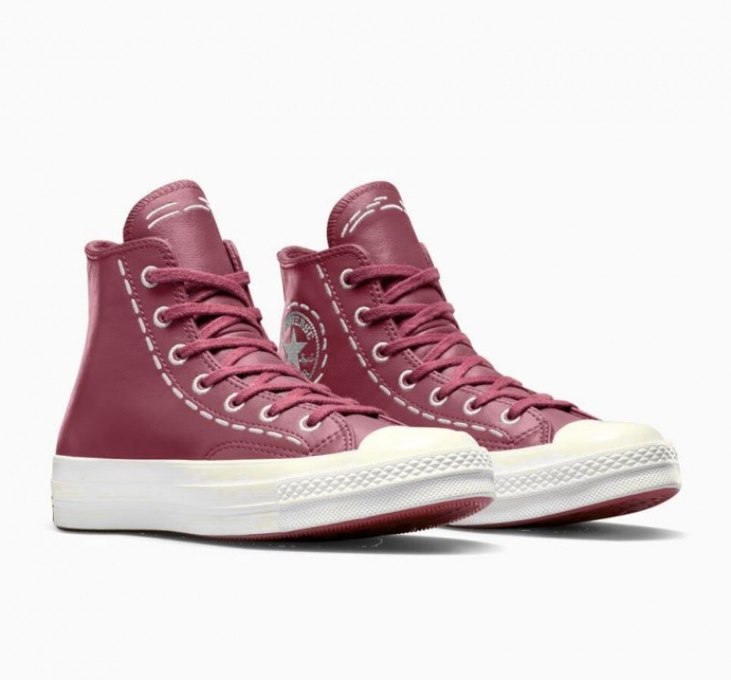 Női Converse Chuck 70 Bold Stitch Magasszárú Tornacipő Piros | HUNGARY ILZ1CA