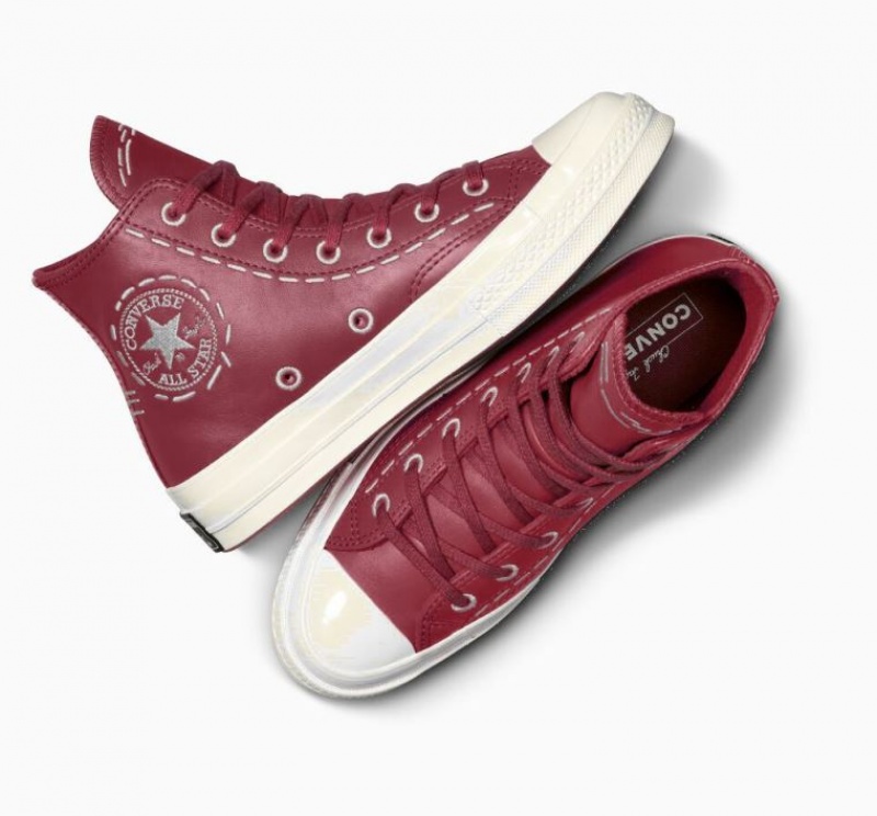 Női Converse Chuck 70 Bold Stitch Magasszárú Tornacipő Piros | HUNGARY ILZ1CA