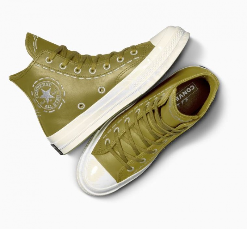 Női Converse Chuck 70 Bold Stitch Magasszárú Tornacipő Olivazöld | HUNGARY ITY9MV