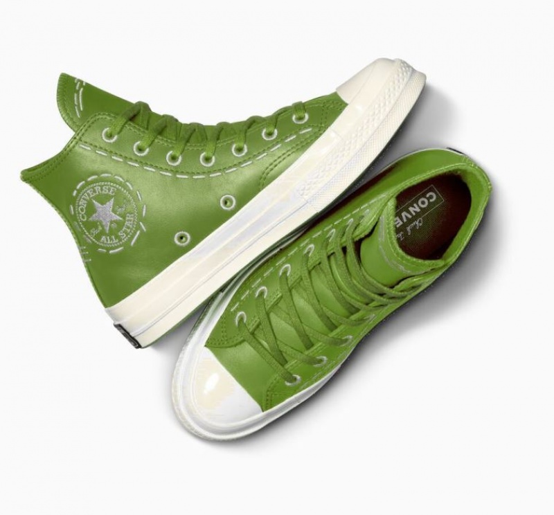 Női Converse Chuck 70 Bold Stitch Magasszárú Tornacipő Zöld | HUNGARY FDG8YH