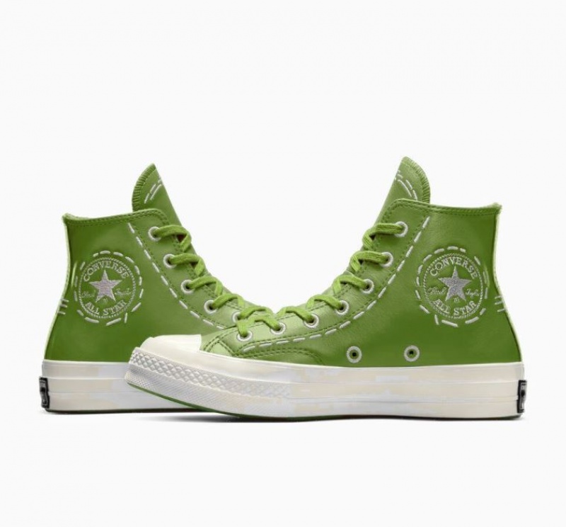 Női Converse Chuck 70 Bold Stitch Magasszárú Tornacipő Zöld | HUNGARY FDG8YH