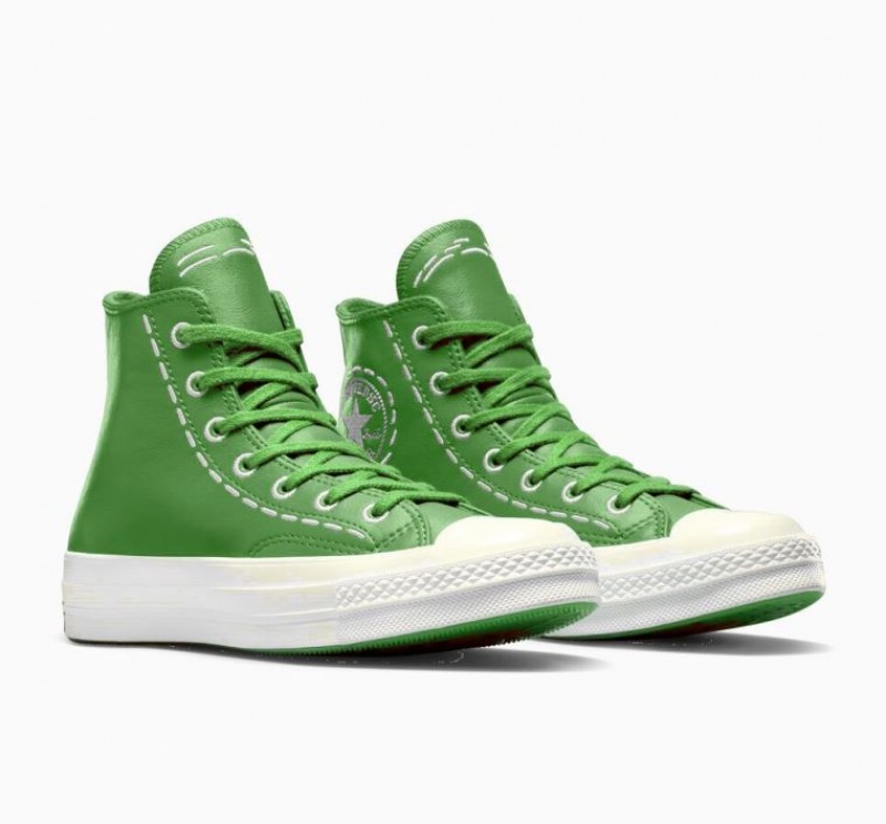 Női Converse Chuck 70 Bold Stitch Magasszárú Tornacipő Zöld | HUNGARY CRT2AL