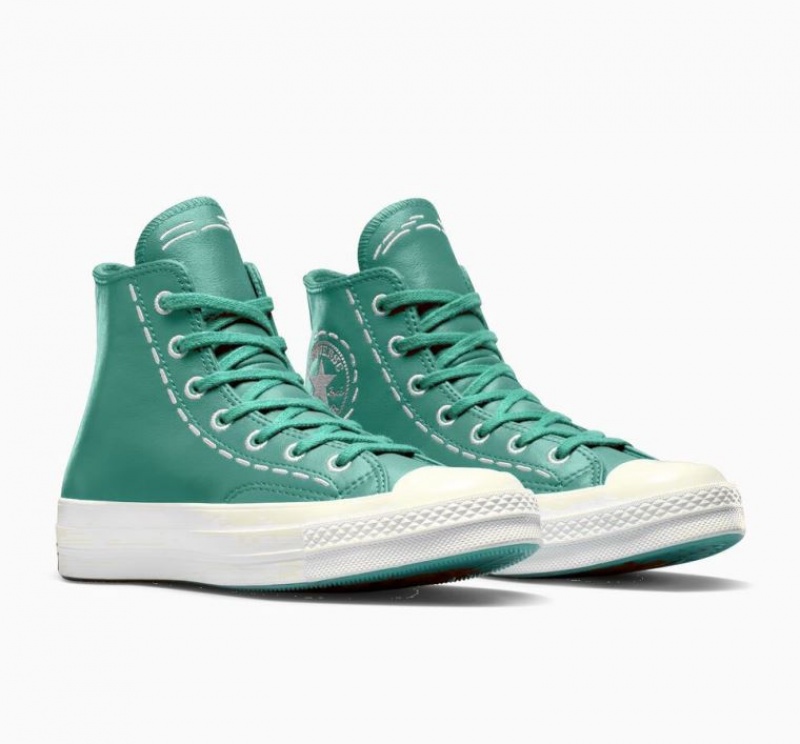 Női Converse Chuck 70 Bold Stitch Magasszárú Tornacipő Türkiz | HUNGARY QBO5KG