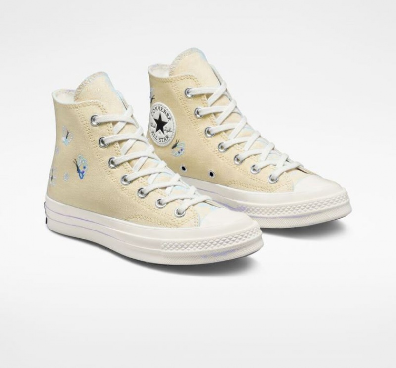 Női Converse Chuck 70 Butterfly Wings Magasszárú Tornacipő Sárga | HUNGARY UJD8KE