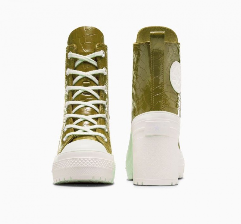 Női Converse Chuck 70 De Luxe Heel Embossed Magasszárú Tornacipő Olivazöld | HUNGARY NZQ0GA