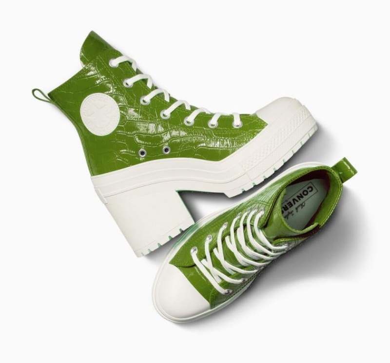 Női Converse Chuck 70 De Luxe Heel Embossed Magasszárú Tornacipő Zöld | HUNGARY AMT4NI