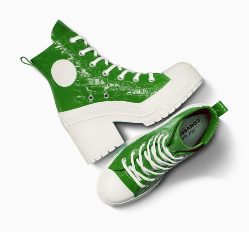 Női Converse Chuck 70 De Luxe Heel Embossed Magasszárú Tornacipő Zöld | HUNGARY IHJ1ZS