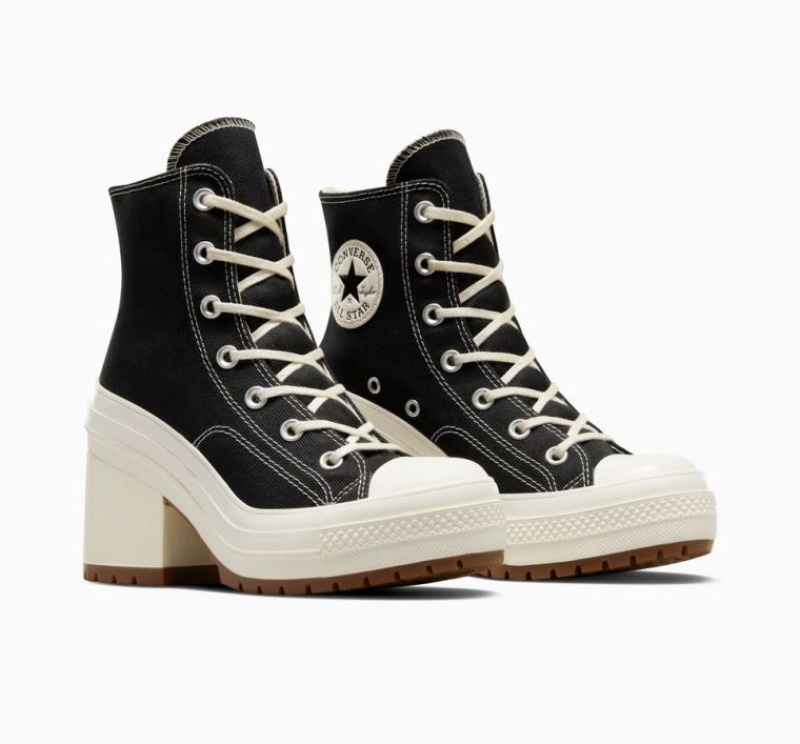 Női Converse Chuck 70 De Luxe Heel Magasszárú Tornacipő Fekete | HUNGARY JUC2KL