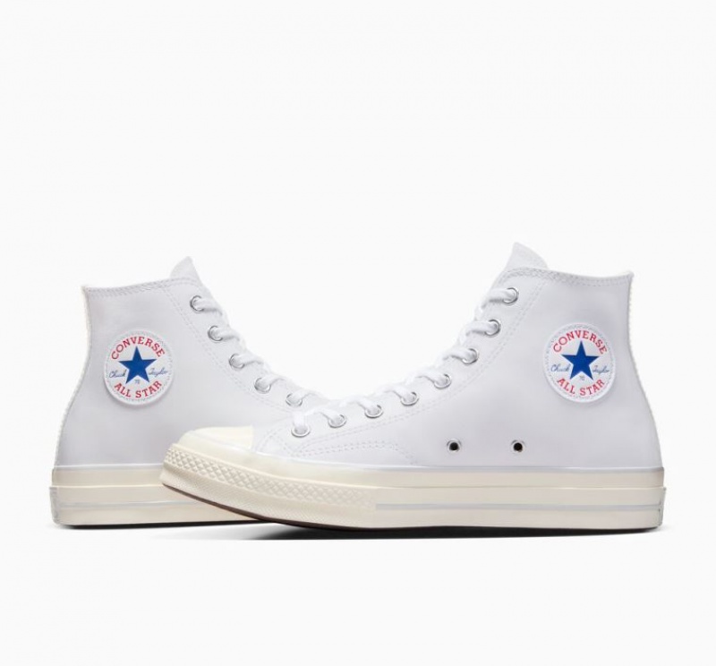 Női Converse Chuck 70 Leather Magasszárú Tornacipő Fehér | HUNGARY XAQ8OG