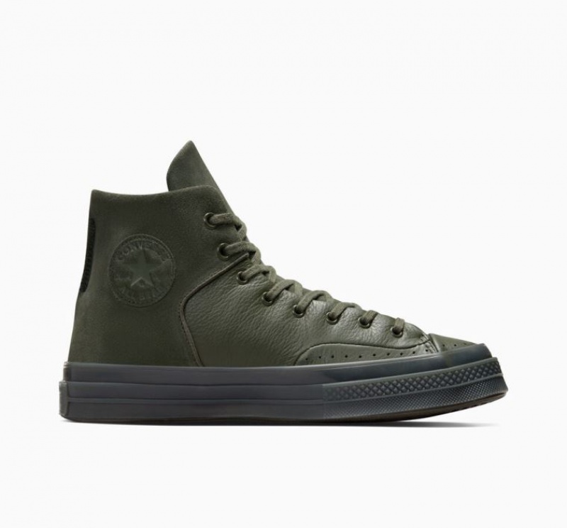 Női Converse Chuck 70 Marquis Leather Magasszárú Tornacipő Sötétzöld | HUNGARY ACE8KF