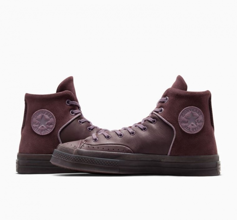 Női Converse Chuck 70 Marquis Leather Magasszárú Tornacipő Sötétbarna | HUNGARY TDJ5IW