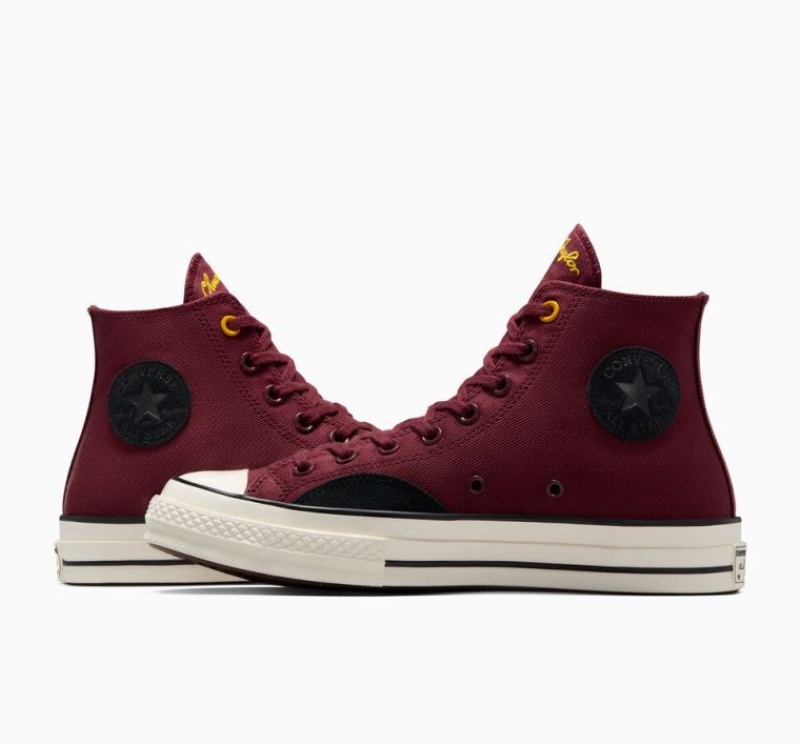 Női Converse Chuck 70 Mixed Materials Magasszárú Tornacipő Bordó | HUNGARY HJE3RP