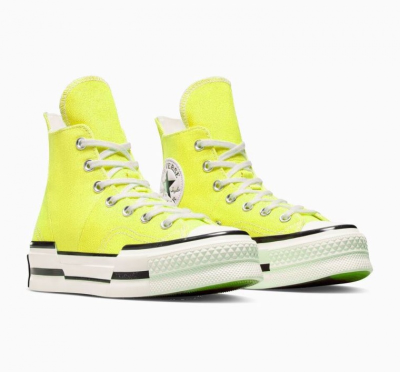 Női Converse Chuck 70 Plus Magasszárú Tornacipő Citrom | HUNGARY ZBV7HT