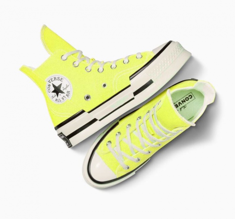 Női Converse Chuck 70 Plus Magasszárú Tornacipő Citrom | HUNGARY ZBV7HT