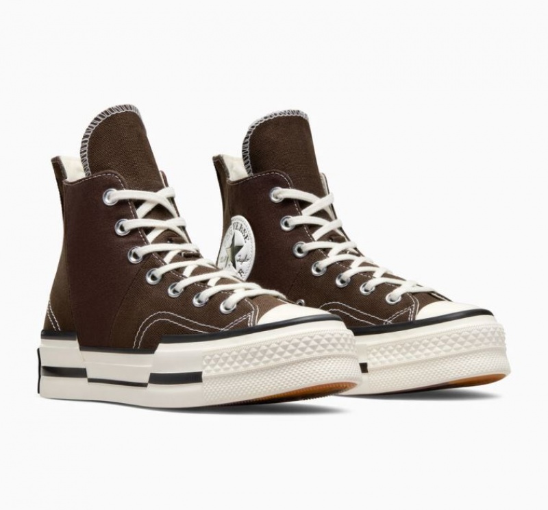 Női Converse Chuck 70 Plus Magasszárú Tornacipő Csokoládé | HUNGARY COD1ZQ