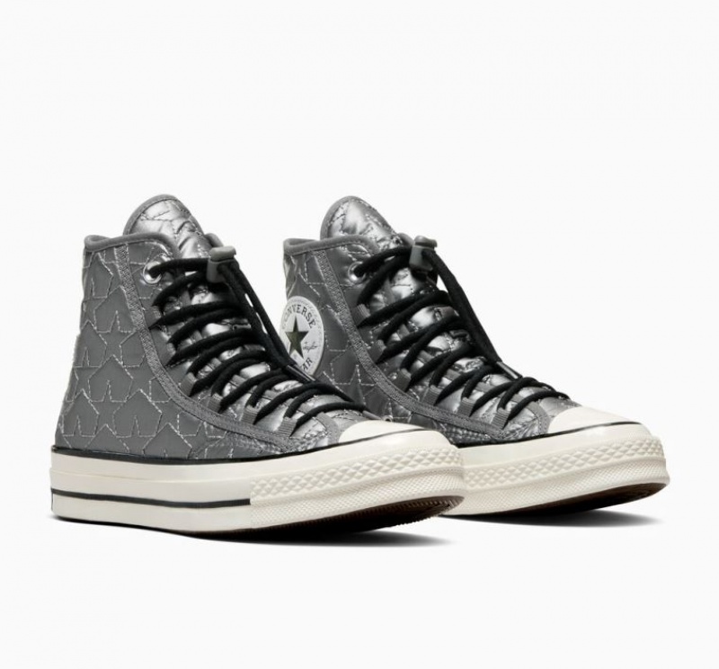 Női Converse Chuck 70 Quilted Magasszárú Tornacipő Szürke | HUNGARY RMI8VK