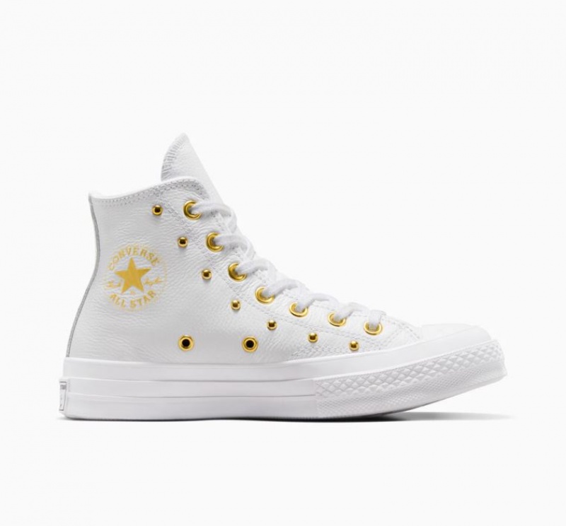 Női Converse Chuck 70 Star Studded Magasszárú Tornacipő Fehér | HUNGARY SZD3MI