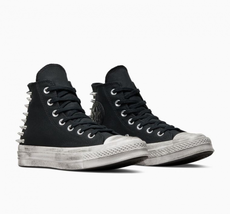 Női Converse Chuck 70 Studded Magasszárú Tornacipő Fekete | HUNGARY ELU3VF