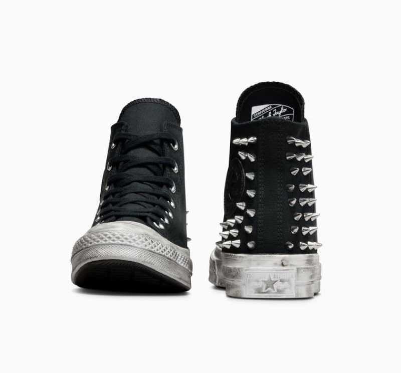 Női Converse Chuck 70 Studded Magasszárú Tornacipő Fekete | HUNGARY ELU3VF