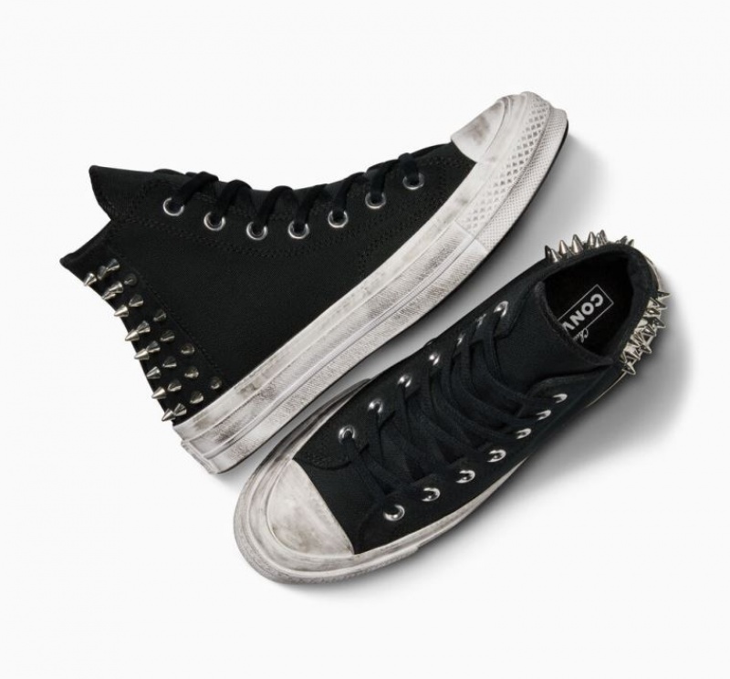 Női Converse Chuck 70 Studded Magasszárú Tornacipő Fekete | HUNGARY ELU3VF