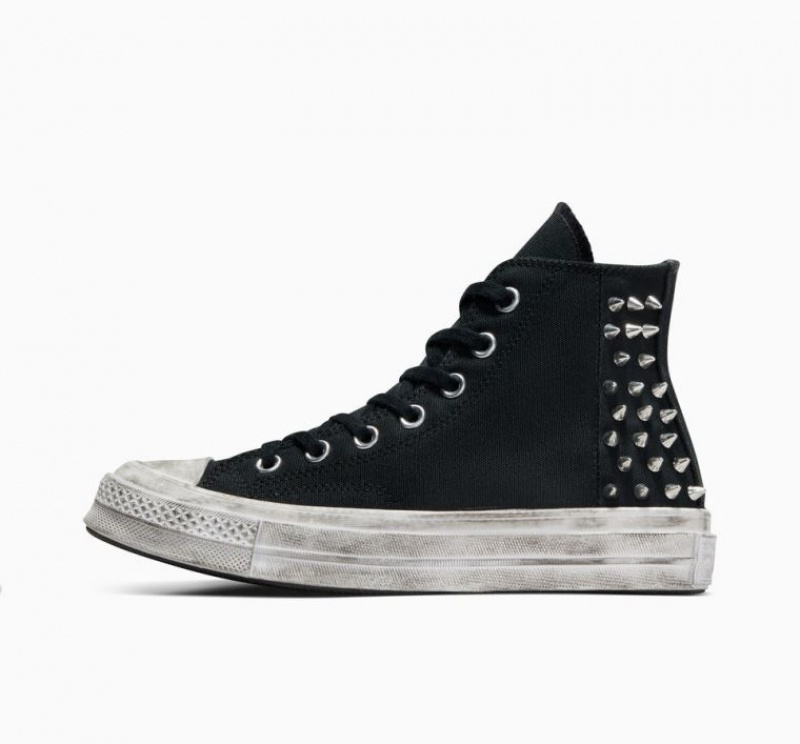 Női Converse Chuck 70 Studded Magasszárú Tornacipő Fekete | HUNGARY ELU3VF