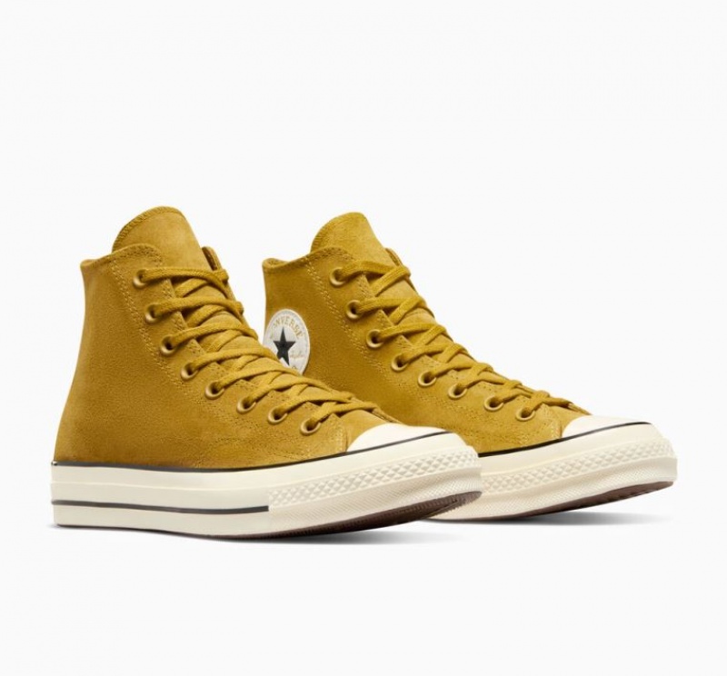 Női Converse Chuck 70 Suede Magasszárú Tornacipő Sárga | HUNGARY OXT1US