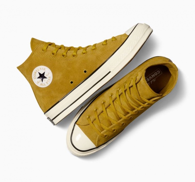 Női Converse Chuck 70 Suede Magasszárú Tornacipő Sárga | HUNGARY OXT1US