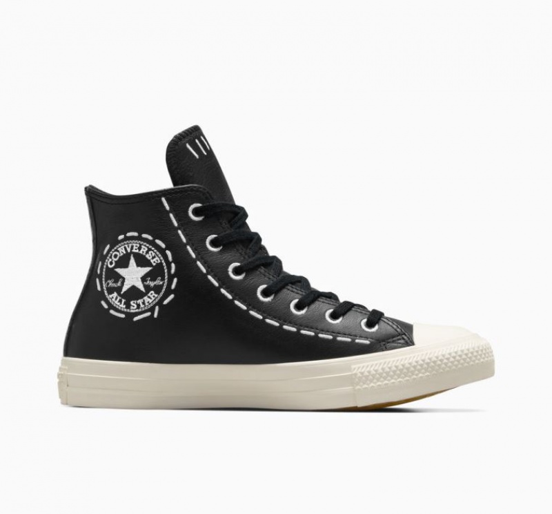 Női Converse Chuck Taylor All Star Bold Stitch Magasszárú Tornacipő Fekete | HUNGARY RSN1FJ