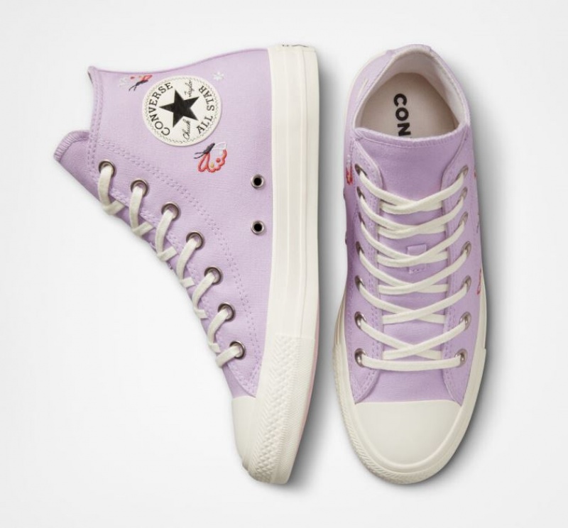 Női Converse Chuck Taylor All Star Butterfly Wings Magasszárú Tornacipő Levendula | HUNGARY RUQ5XL