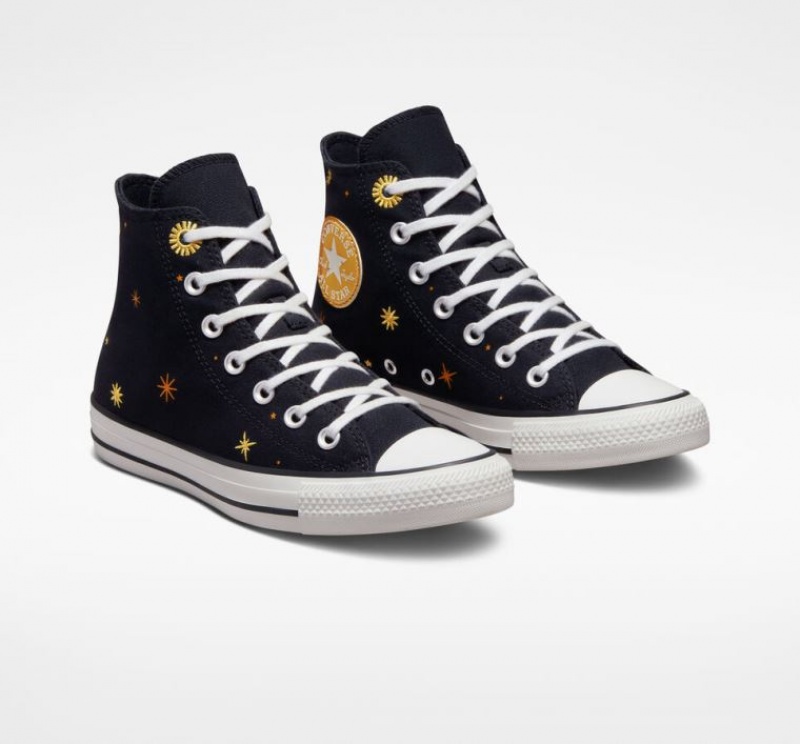 Női Converse Chuck Taylor All Star Celestial Magasszárú Tornacipő Fekete | HUNGARY VWN9RO