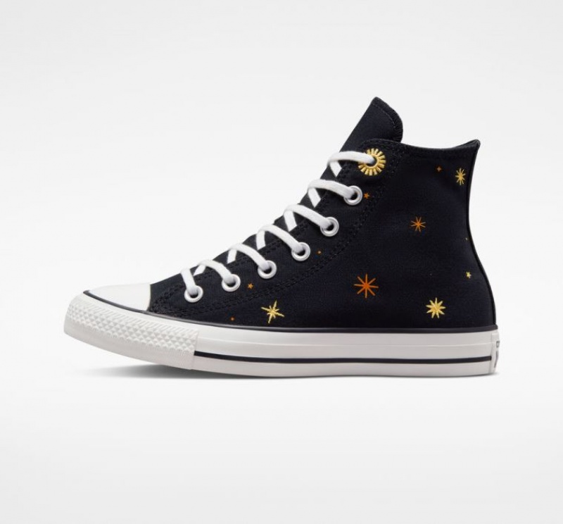 Női Converse Chuck Taylor All Star Celestial Magasszárú Tornacipő Fekete | HUNGARY VWN9RO