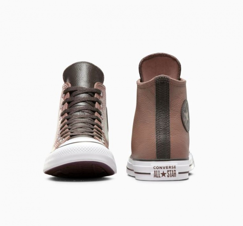 Női Converse Chuck Taylor All Star Leather Magasszárú Tornacipő Barna | HUNGARY SAU0KF