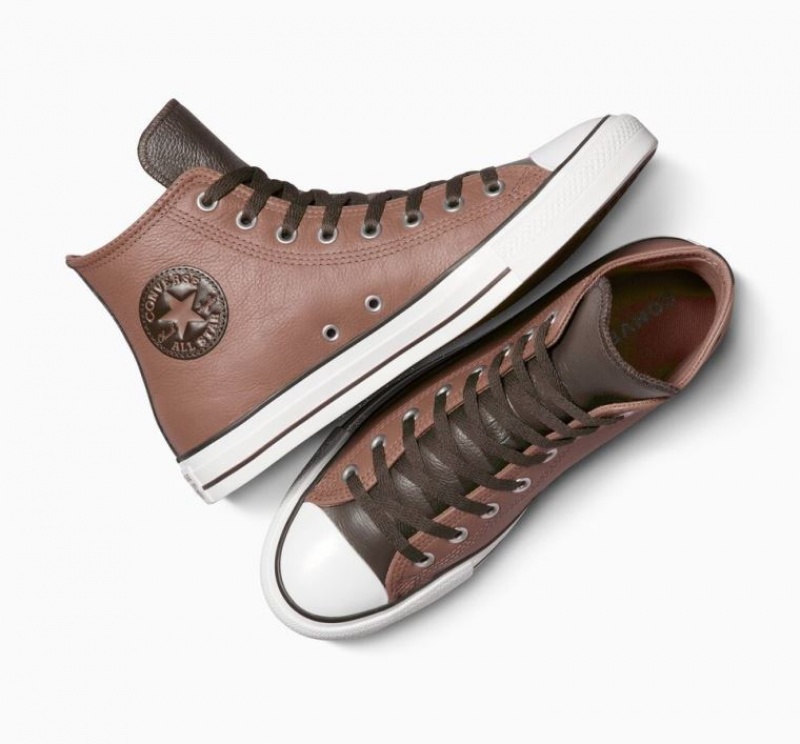 Női Converse Chuck Taylor All Star Leather Magasszárú Tornacipő Barna | HUNGARY SAU0KF