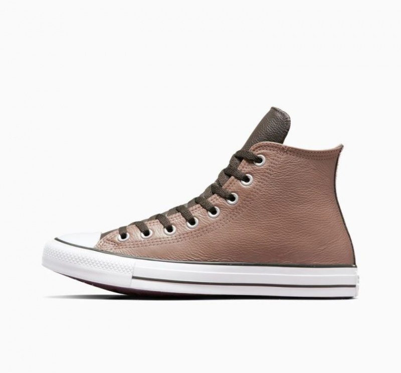 Női Converse Chuck Taylor All Star Leather Magasszárú Tornacipő Barna | HUNGARY SAU0KF