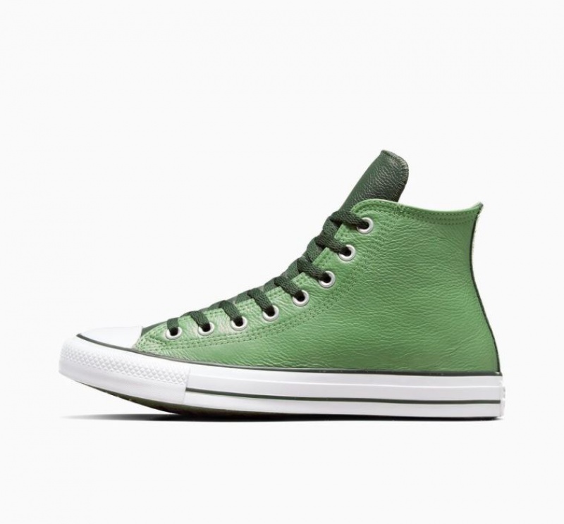 Női Converse Chuck Taylor All Star Leather Magasszárú Tornacipő Világos Zöld | HUNGARY XOE6FK