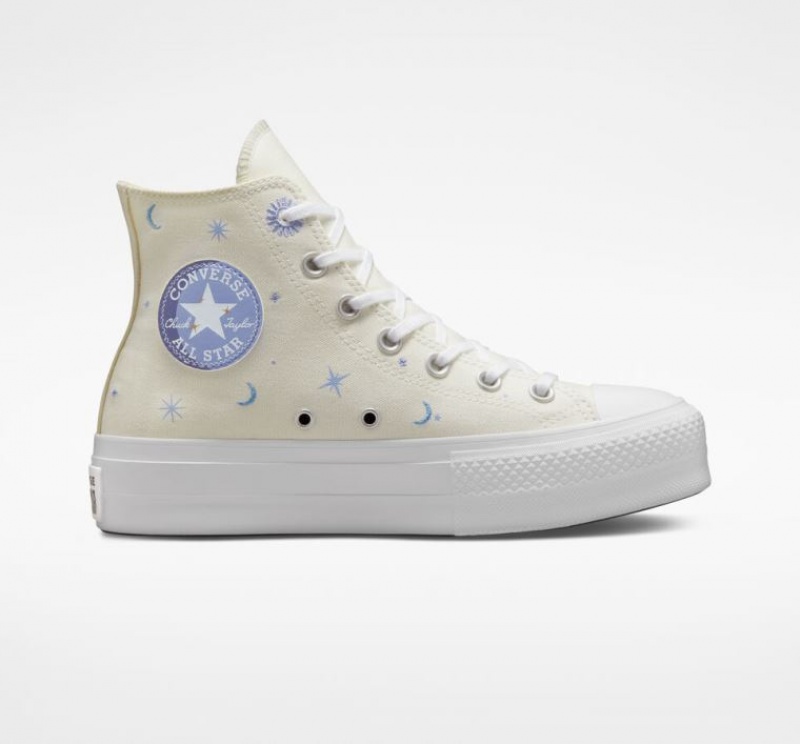 Női Converse Chuck Taylor All Star Lift Celestial Platform Cipő Bézs | HUNGARY OJE9NA