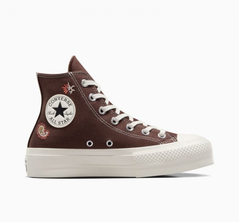 Női Converse Chuck Taylor All Star Lift Crafted Evolution Platform Cipő Barna | HUNGARY SMT9ZB