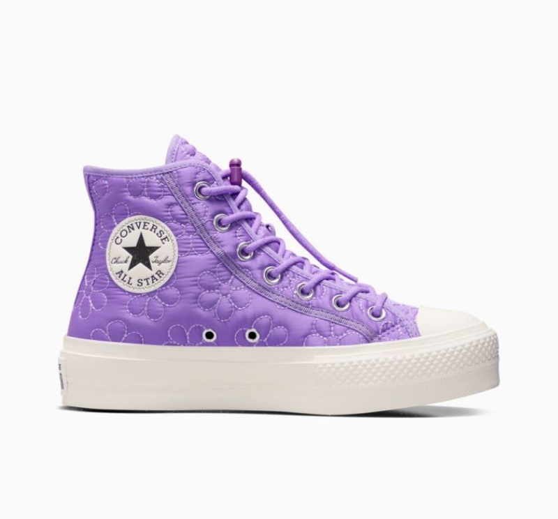 Női Converse Chuck Taylor All Star Lift Quilted Platform Cipő Levendula | HUNGARY DSY4MA