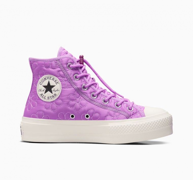 Női Converse Chuck Taylor All Star Lift Quilted Platform Cipő Levendula | HUNGARY UHB1PC