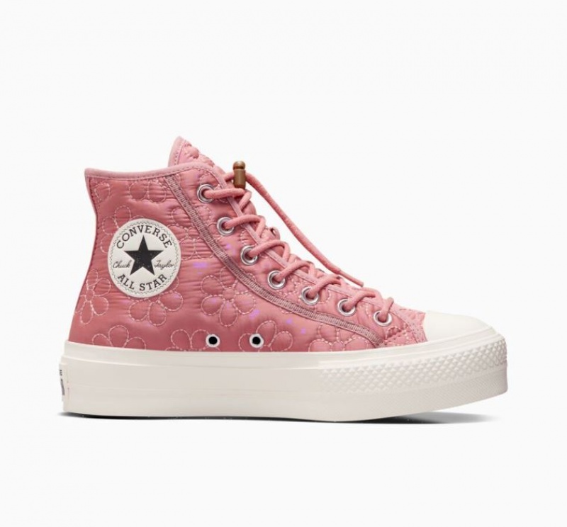 Női Converse Chuck Taylor All Star Lift Quilted Platform Cipő Rózsaszín | HUNGARY UJA5MW