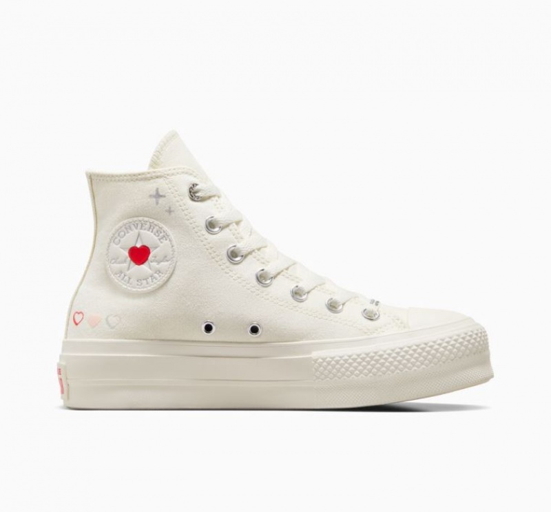 Női Converse Chuck Taylor All Star Lift Y2K Heart Platform Cipő Fehér | HUNGARY CJT3RN