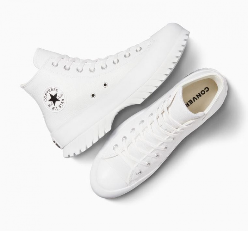 Női Converse Chuck Taylor All Star Lugged 2.0 Leather Magasszárú Tornacipő Fehér | HUNGARY JUO3GI