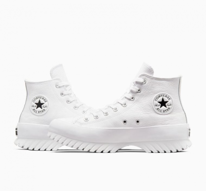 Női Converse Chuck Taylor All Star Lugged 2.0 Leather Magasszárú Tornacipő Fehér | HUNGARY JUO3GI