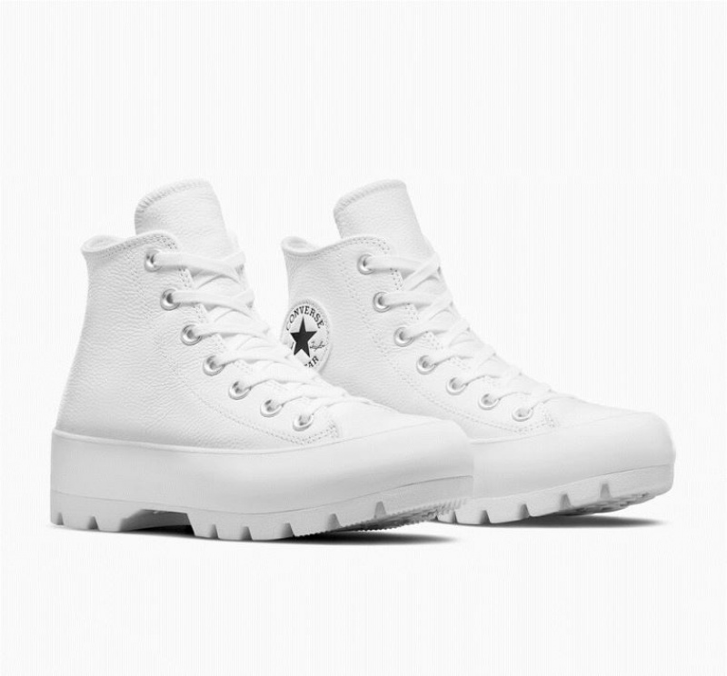 Női Converse Chuck Taylor All Star Lugged Leather Magasszárú Tornacipő Fehér | HUNGARY QSN0ZV