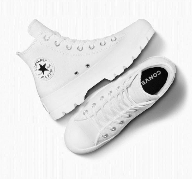 Női Converse Chuck Taylor All Star Lugged Leather Magasszárú Tornacipő Fehér | HUNGARY QSN0ZV