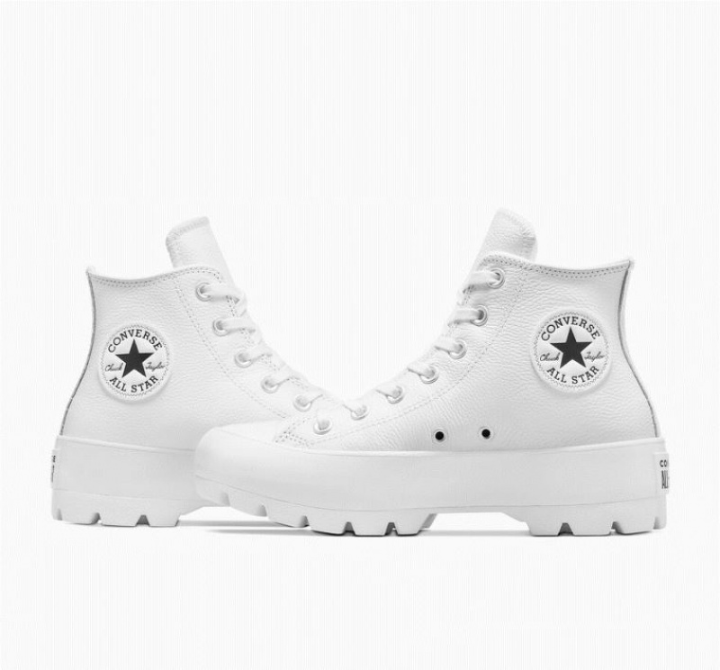 Női Converse Chuck Taylor All Star Lugged Leather Magasszárú Tornacipő Fehér | HUNGARY QSN0ZV