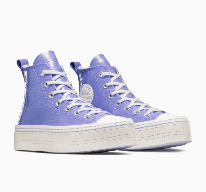 Női Converse Chuck Taylor All Star Modern Lift Embossed Platform Cipő Világos Kék | HUNGARY PTZ8QF