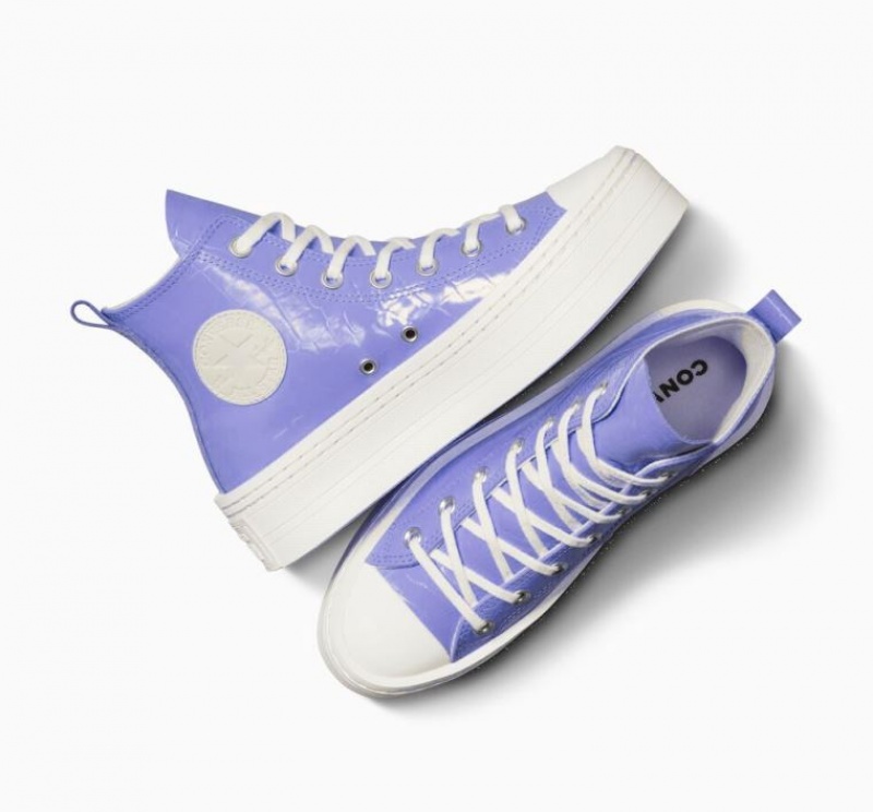 Női Converse Chuck Taylor All Star Modern Lift Embossed Platform Cipő Világos Kék | HUNGARY PTZ8QF