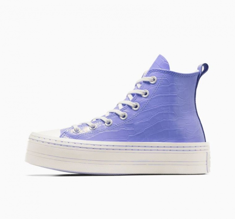 Női Converse Chuck Taylor All Star Modern Lift Embossed Platform Cipő Világos Kék | HUNGARY PTZ8QF